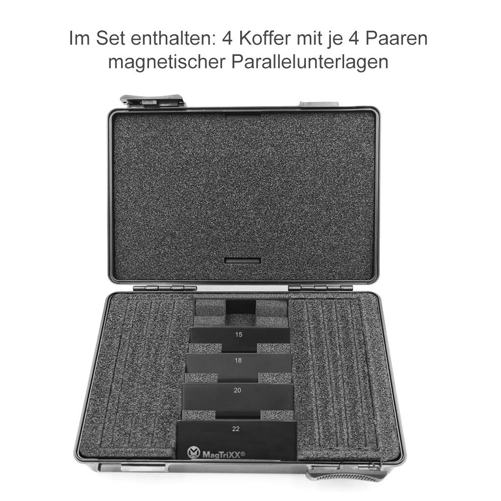 Parallelunterlagen Set / 4x4 Paar 15/18/20/22x50x2.5mm